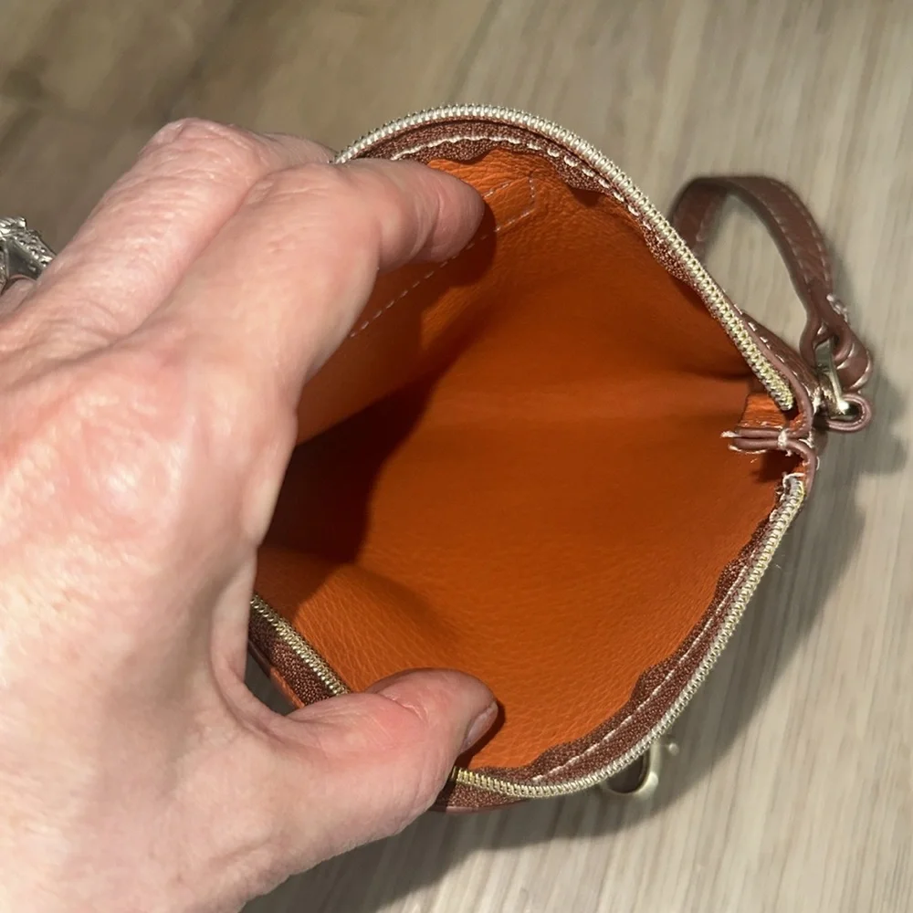 J. McLaughlin Pebble Leather Wristlet